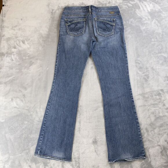 Silver Jeans Women's 28/33 Medium Wash Low Rise Aiko Bootcut - Picture 1 of 10